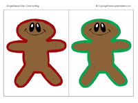 Gingerbread Man Color Sorting