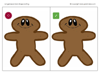 Gingerbread Man Shape Sorting