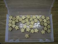 Wooden Stars Spray Painted Gold