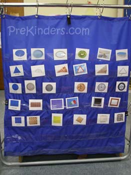 sort-shape-cards sorting shapes in a pocket chart