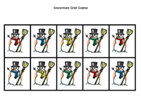 Snowman Grid Game  Math