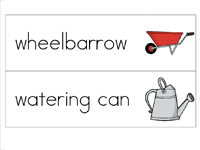 Garden Word Cards