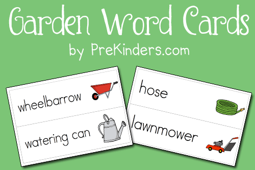 garden word cards