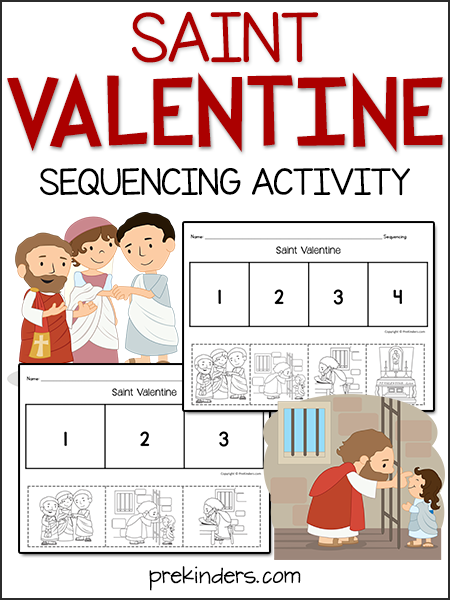 Saint Valentine Sequencing Activity PreKinders