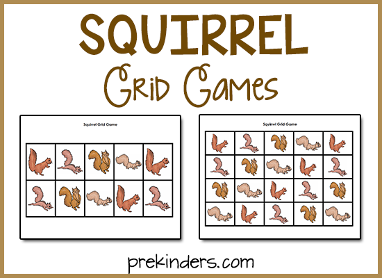 Squirrel Grid Game - PreKinders