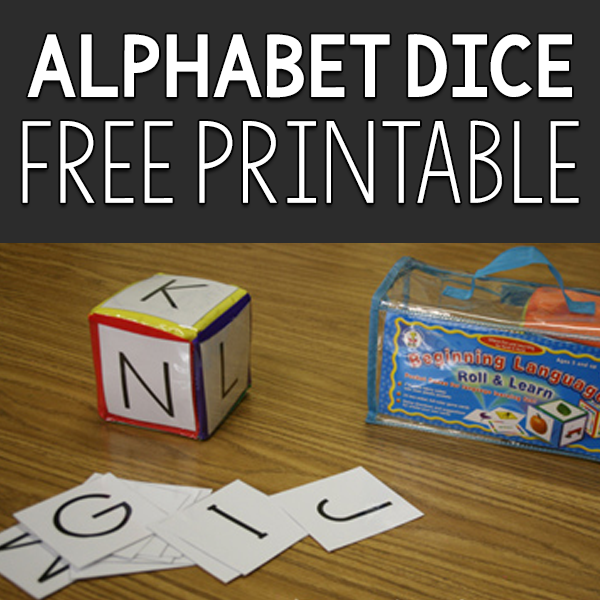 Alphabet Dice Games PreKinders