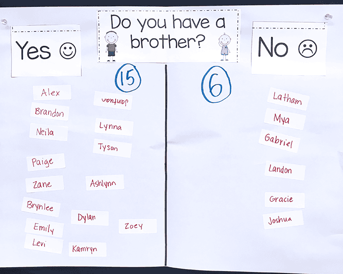 Do you have a brother? question of the day graph