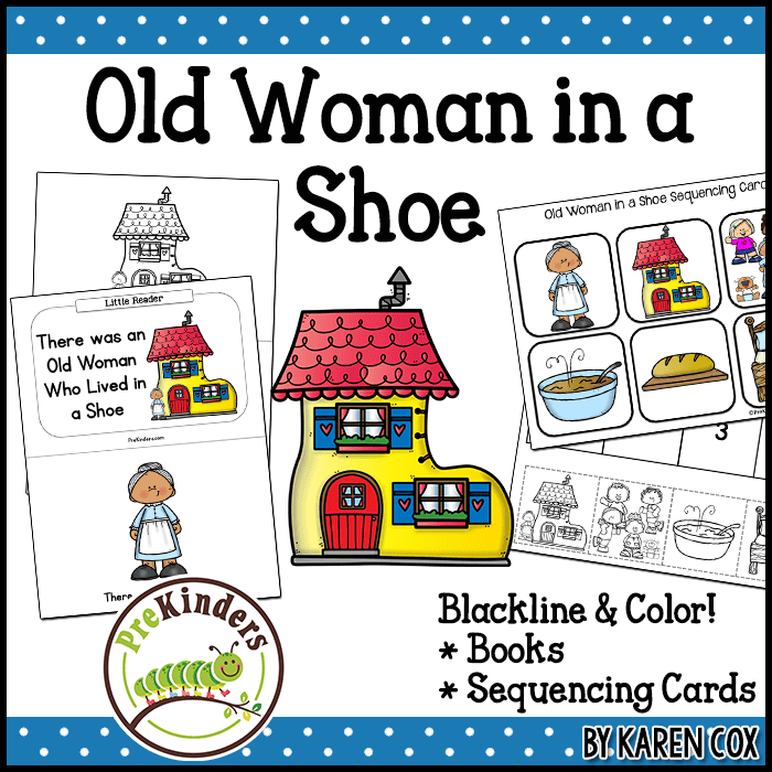 Old Woman Who Lived in a Shoe nursery rhyme resources