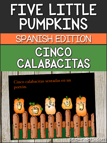Spanish Five Little Pumpkins Cinco Calabacitas