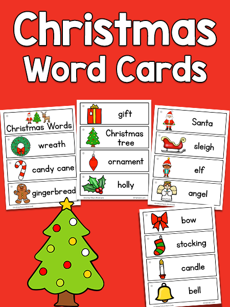 Christmas Picture Word Cards - PreKinders