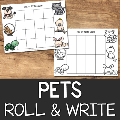 Roll 'n' Write Games - PreKinders