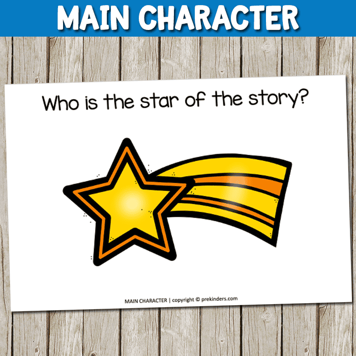 main character story elements printable