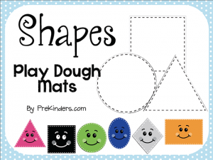 Shape Play Dough Mats - PreKinders Preschool Activities