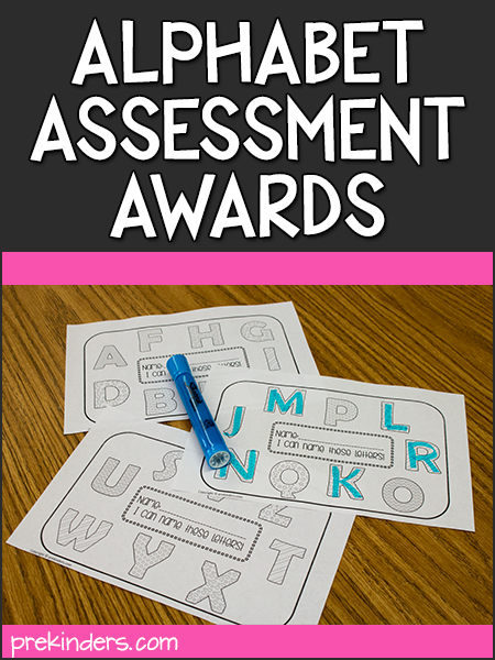 Alphabet Assessment Awards PreKinders