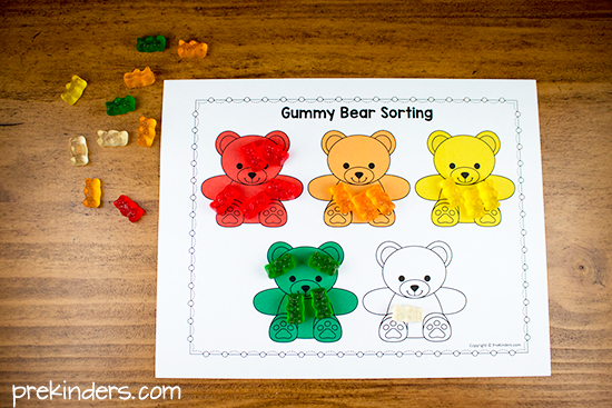 Gummy Bear Math Printables PreKinders