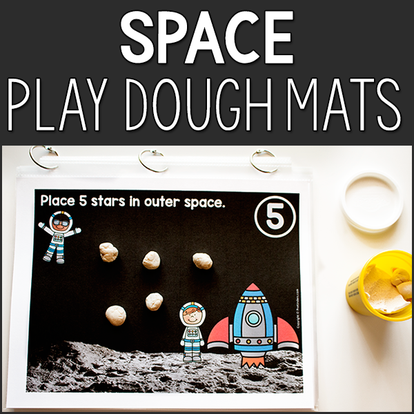 Space Play Dough Counting Mats Prekinders