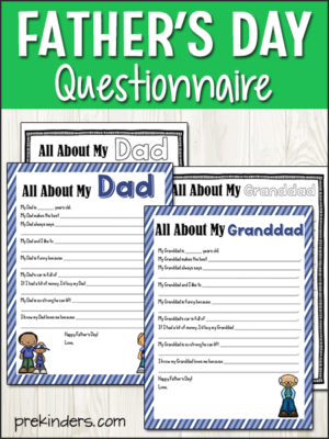 Father's Day Activities for Kids - PreKinders