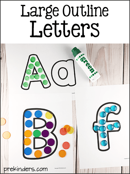 Printable Large Letter Outlines - PreKinders