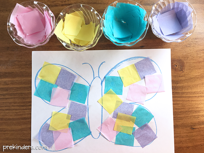 Tissue Squares For Spring Art Preschool Pre K Prekinders
