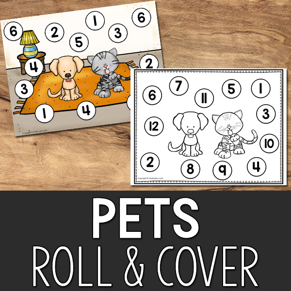 Fish Roll and Cover Number Mats Free Printable