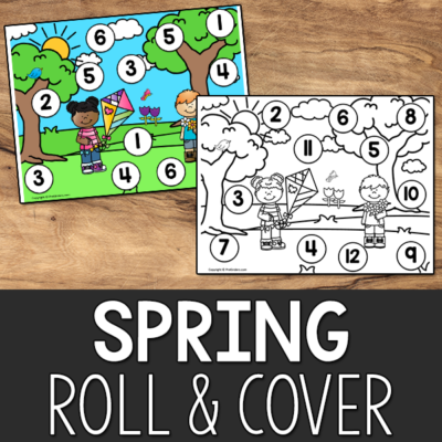 Roll and Cover Games Printables for Pre-K, Kindergarten, Preschool ...