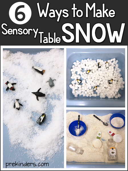 How To Make Pretend Snow In The Sensory Table For Preschool PreKinders