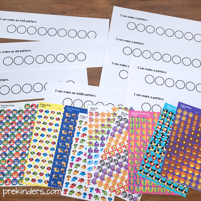 Pattern Printables for Math - PreKinders Preschool Activities