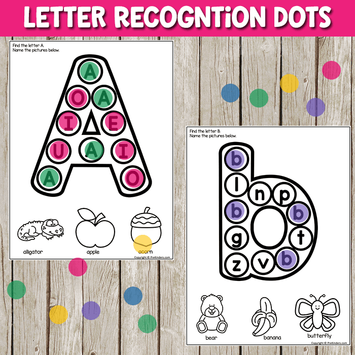 Letter Recognition Dot Sheets