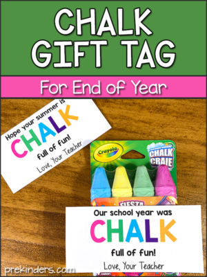 End of Year Gift Tags for Students Free - PreKinders Preschool Activities