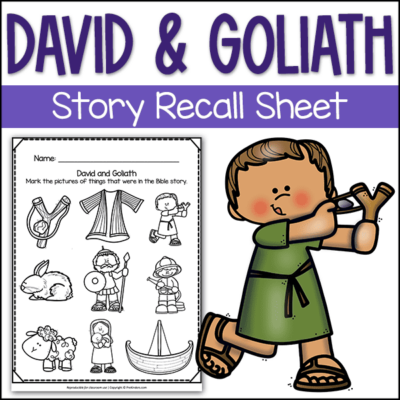 David and Goliath: Bible Story Preschool Activities - PreKinders ...