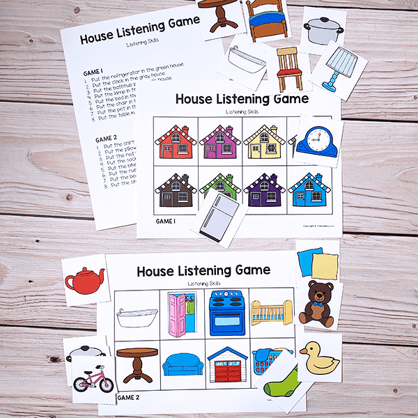 Family Theme Literacy Activities I Spy Listening Game