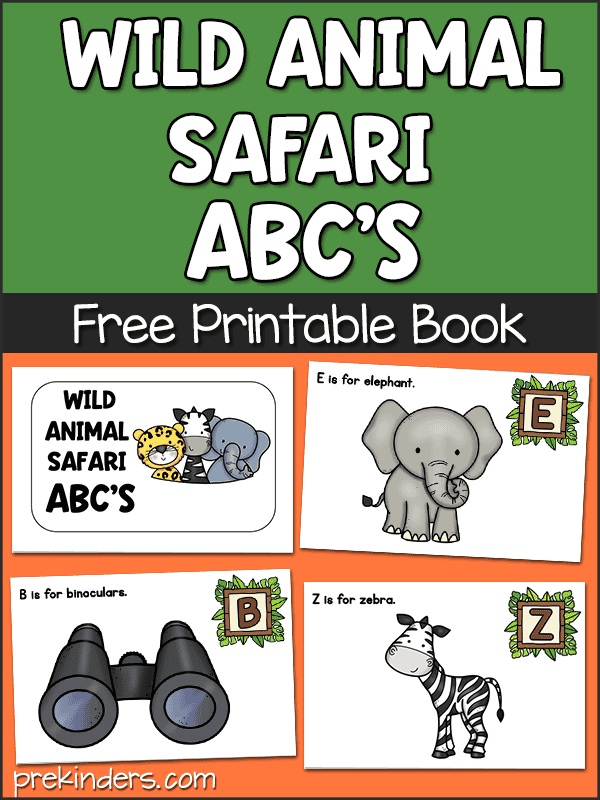 Wild Animal Safari ABC Book free printable