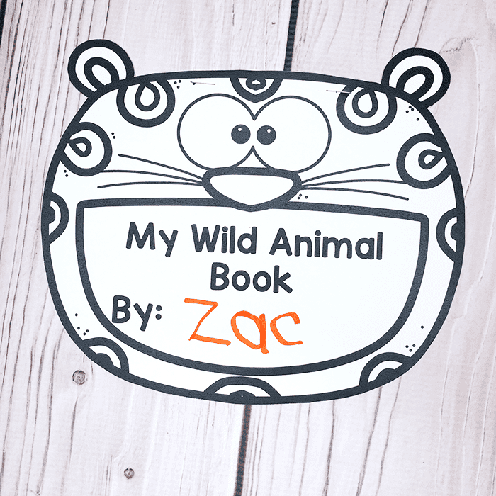 wild animal safari book printable