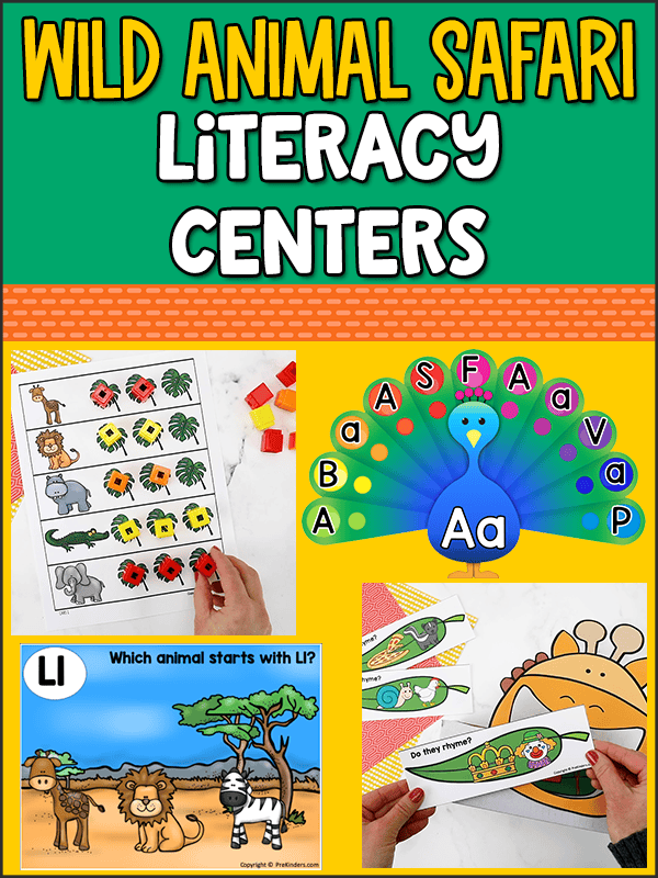 Wild Animal Safari Literacy Centers