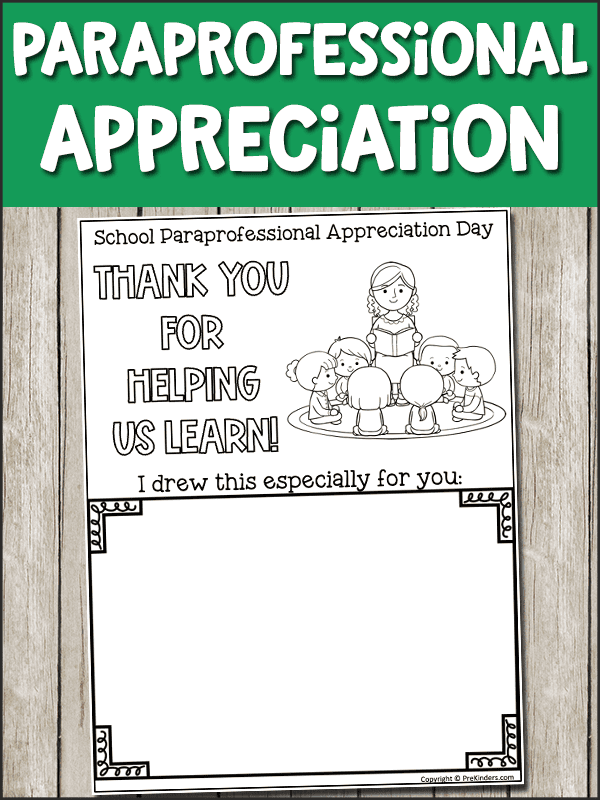 school paraprofessional appreciation