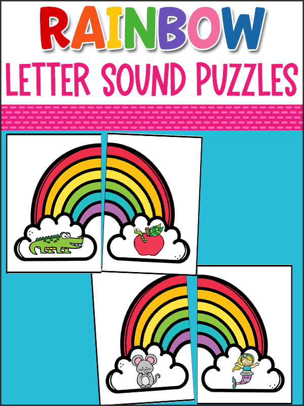 Rainbow Letter Sound Puzzles phonics printable