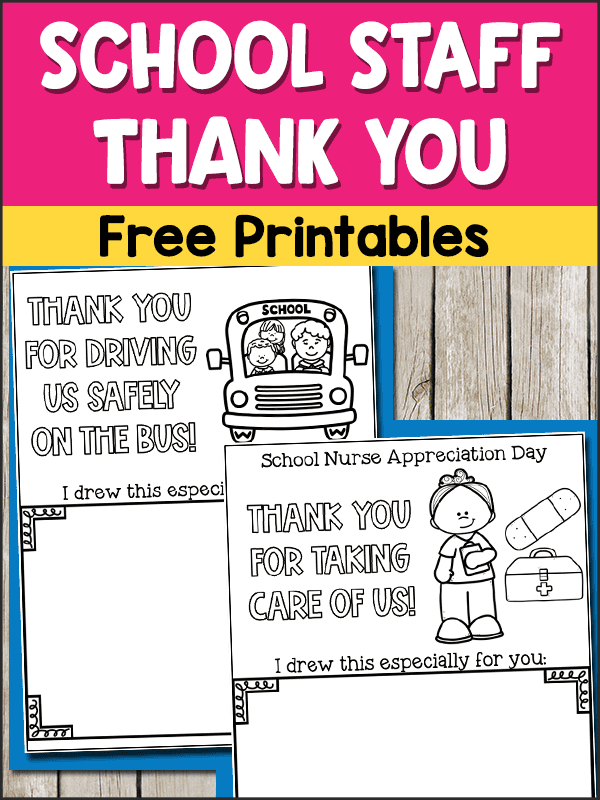 school staff appreciation thank you card free printables