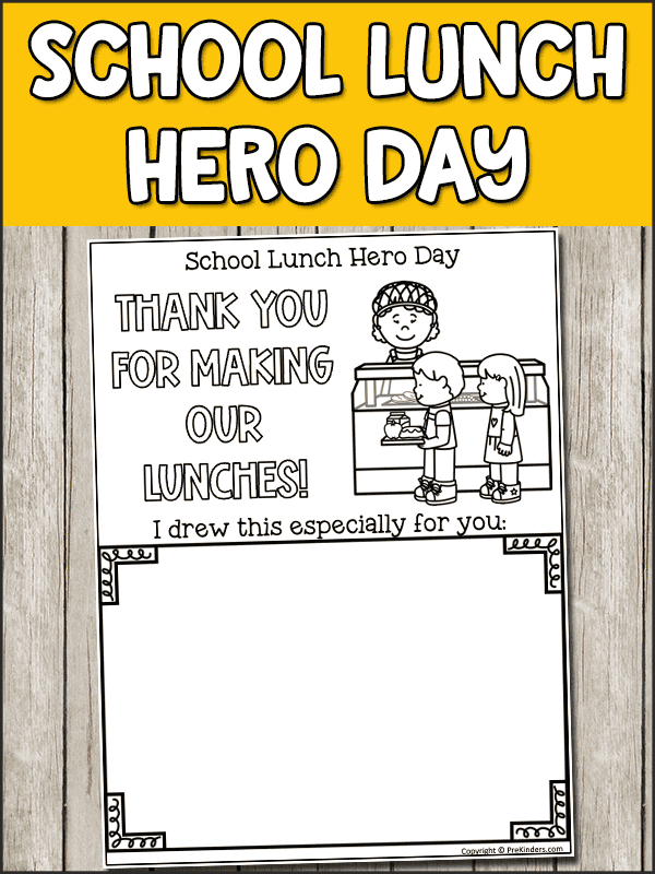 school lunch hero day thank you card