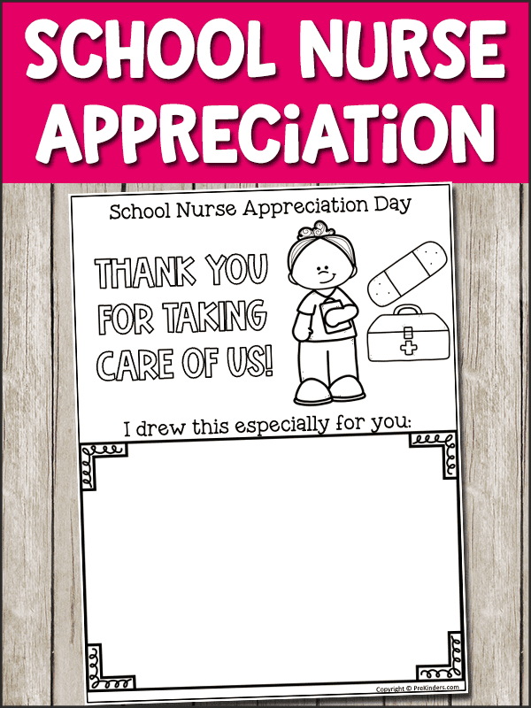 School nurse appreciation thank you printable